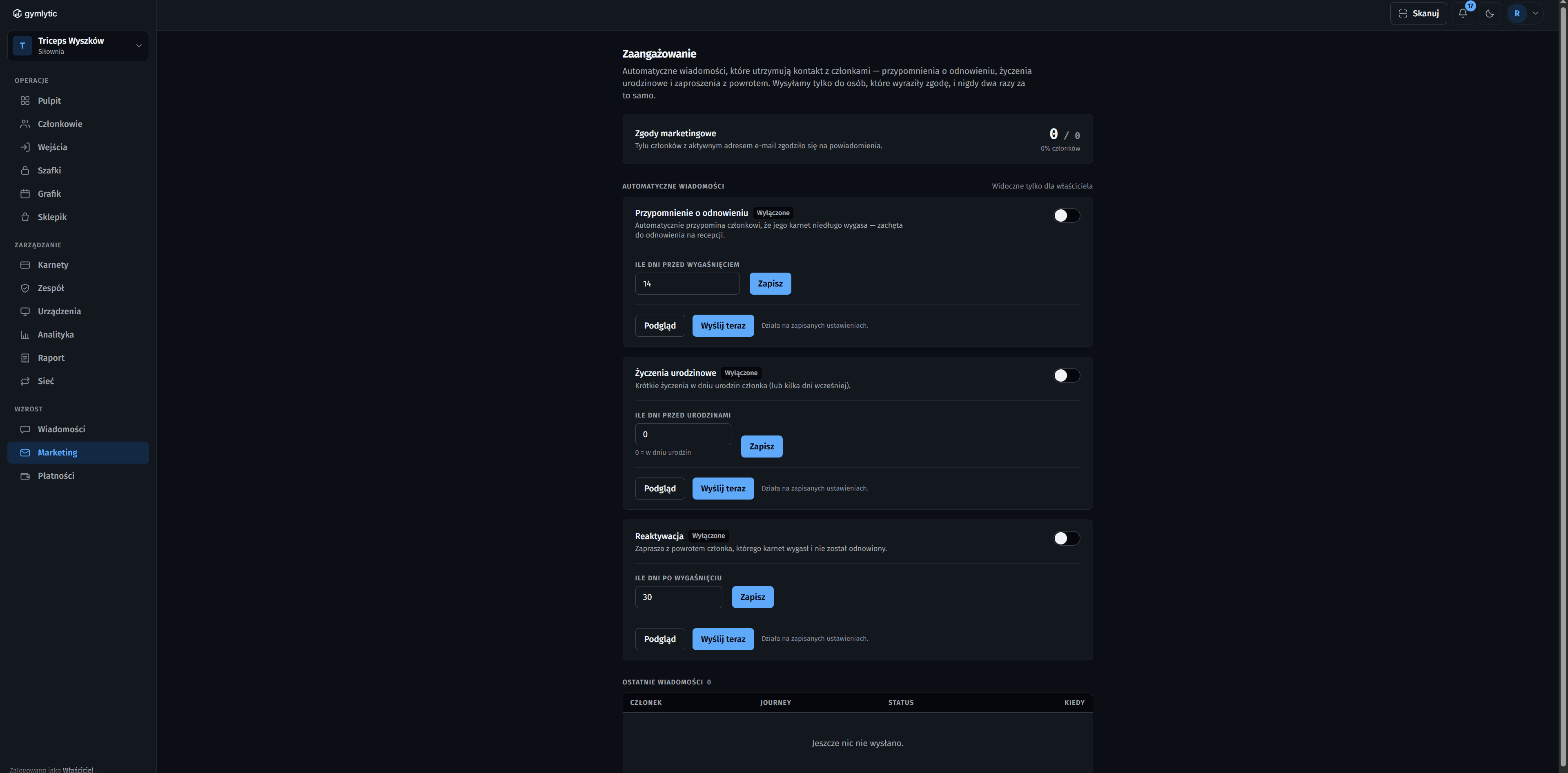 Consent-based e-mail campaigns in the CRM