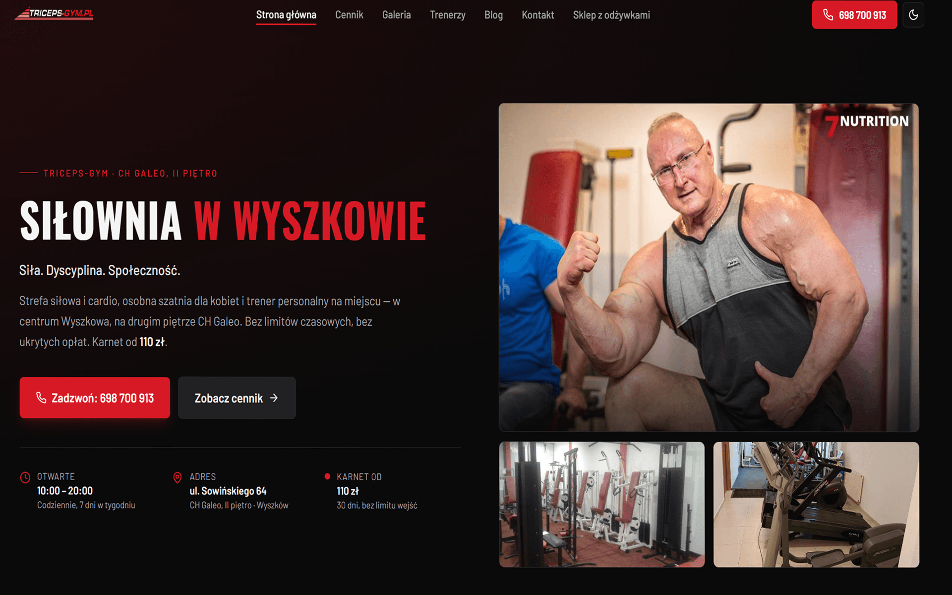 TricepsGym — Client site — local business